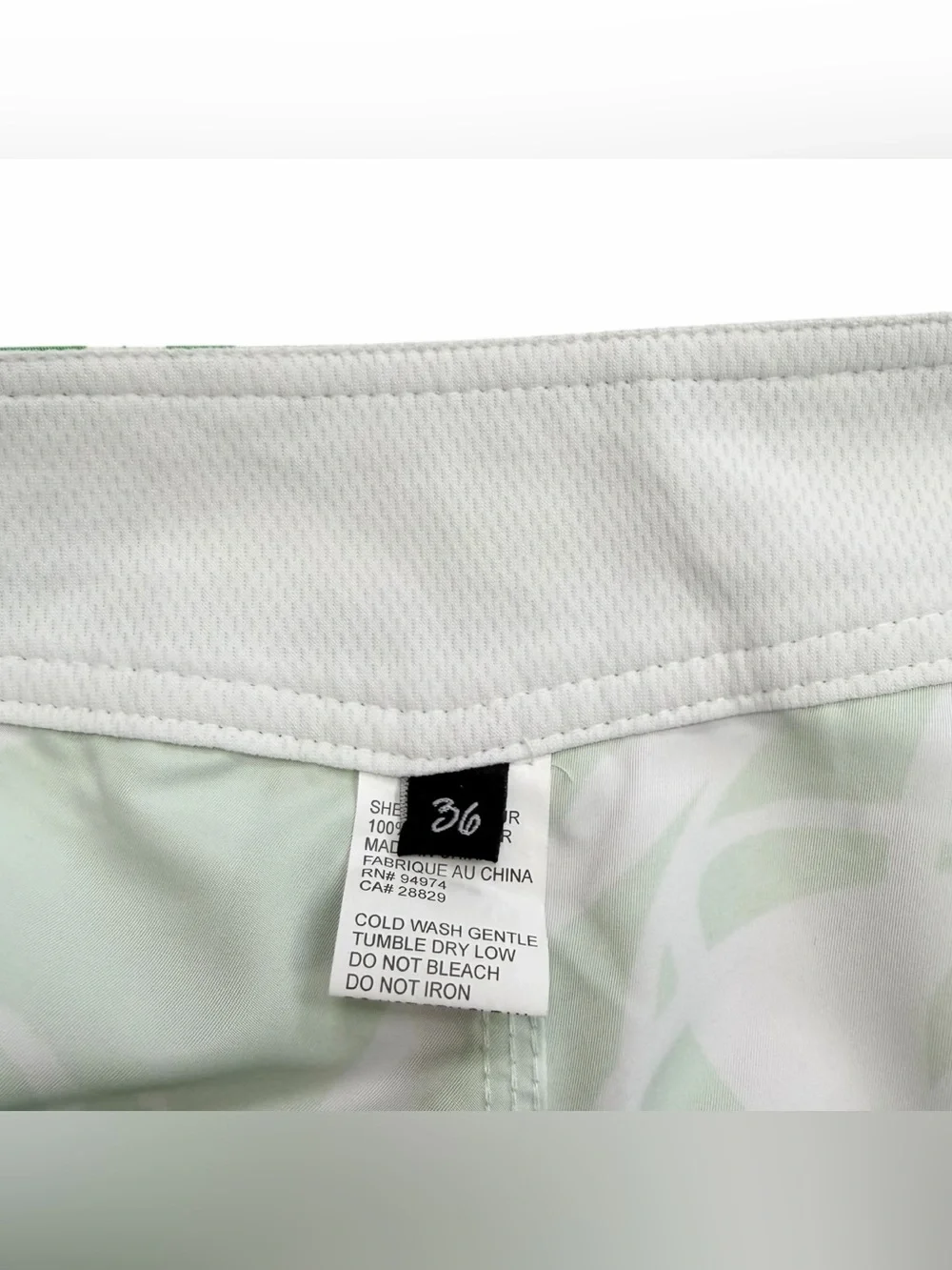 Vintage Stussy x Futura Green & White Atom Bomb Print Board Shorts Size 36